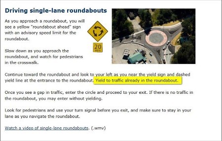 Roundabout Etiquette